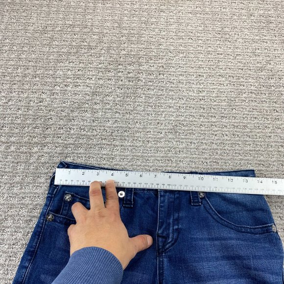 True Religion Jean Shorts Size 14 Boys Blue Denim Cut-Off Short Pants Casual - Picture 10 of 14